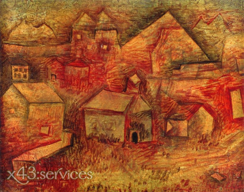 Paul Klee - Abwicklung beim Steinbruch - zum Schließen ins Bild klicken